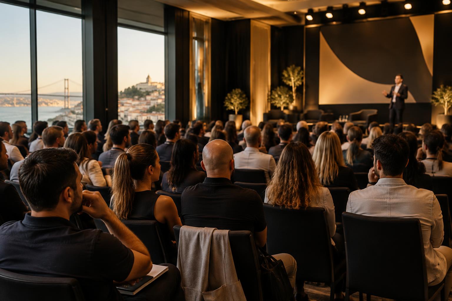 Sala de conferência do evento